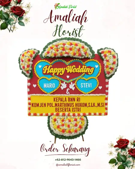 Papan Bunga Pernikahan Karta Dewa